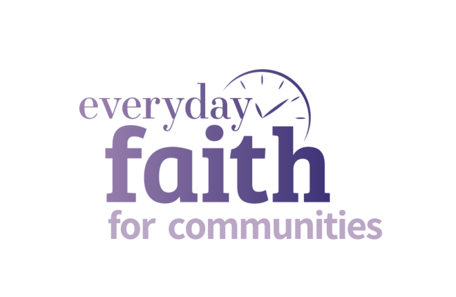 Everyday Faith logo with 'for communities' in purple at the bottom