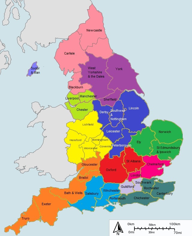 A map of the regional areas used in Shared Conversations