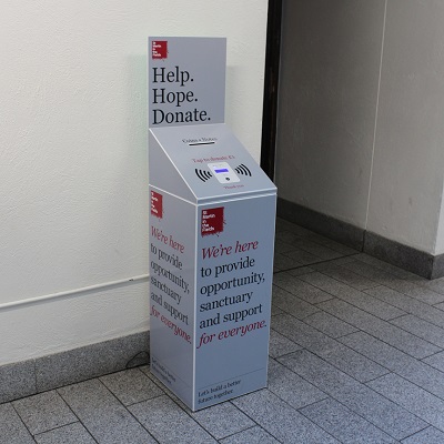 Donation Point in St Martin's Crypt
