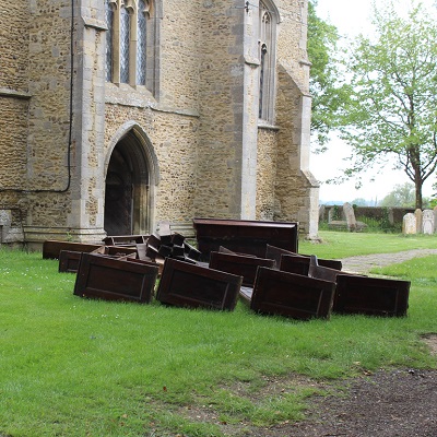 Old Pews Removed From St Mary's, Bluntisham