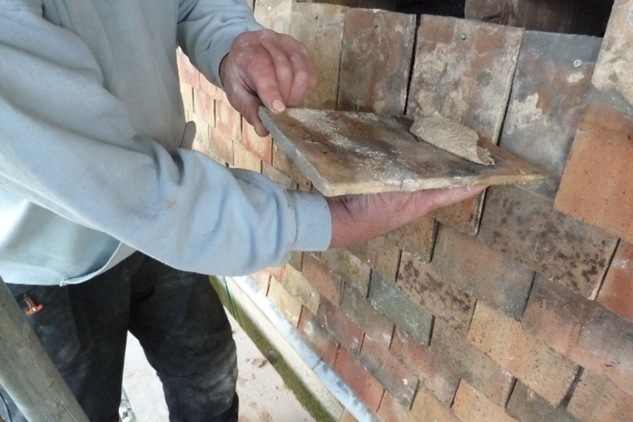 Tiles are replaced at steeple morton church