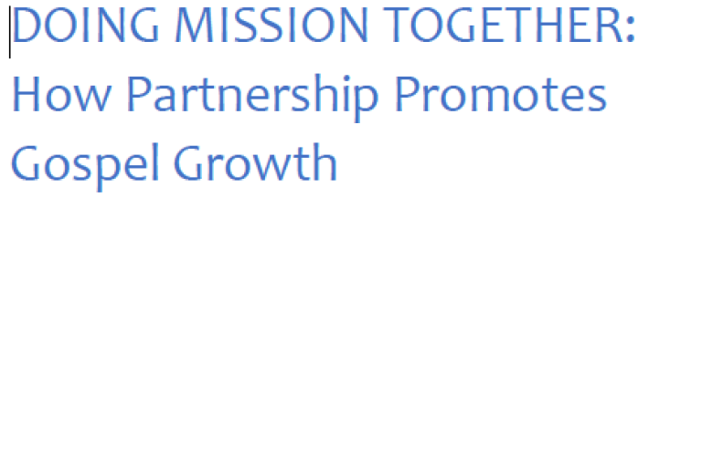 Doing Mission Together - title