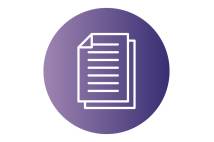 Purple bubble with a document inside