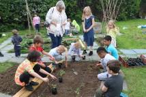 Community garden a picture of children learning