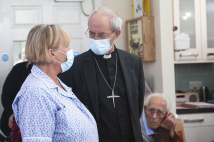 Archbishop Justin Welby and care worker