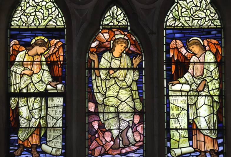 Stained glass windows of angels 