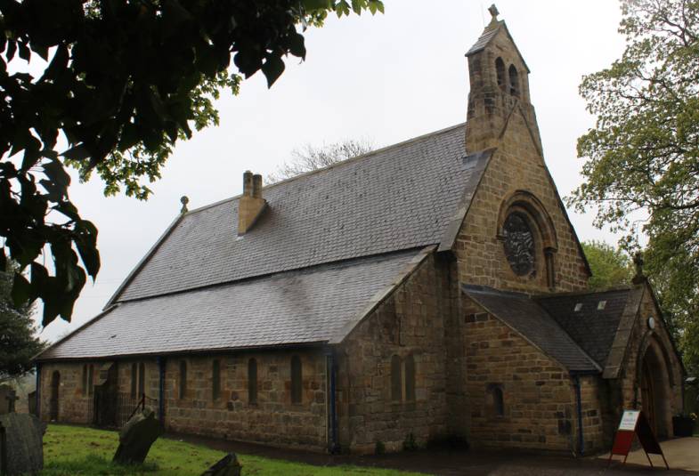 Witton Gilbert Church, Exterior on a rainy May morning
