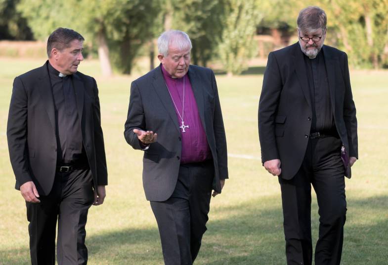 The Deans of Jersey and the Bishop of Salisbury in conversation