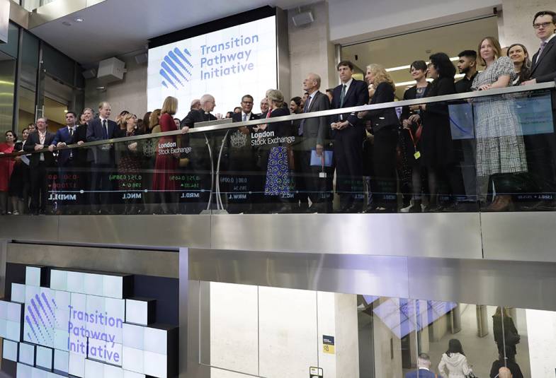 People stood at the Market Opening at the London Stock Exchange
