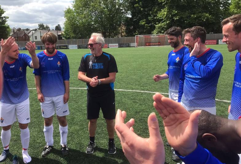 The Archbishop of Canterbury's Football Weekend in training