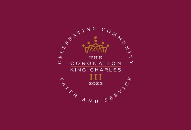 Coronation logo - purple background