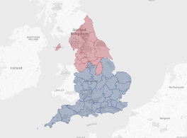 A map of all the dioceses in England.