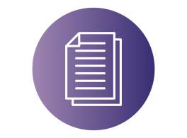 Purple bubble with a document inside