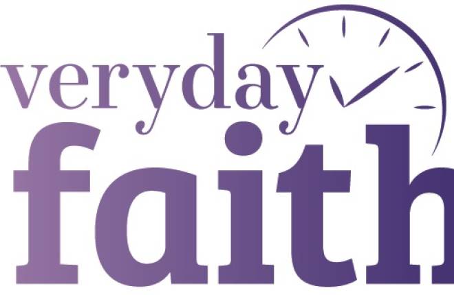 Everyday faith with a clock face showing 10:10