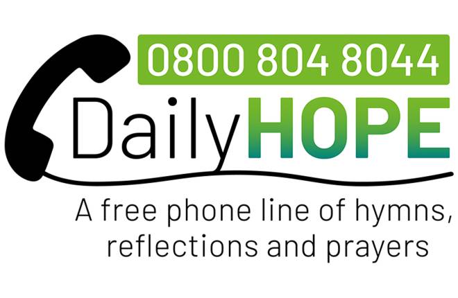 The Daily Hope telephone logo.