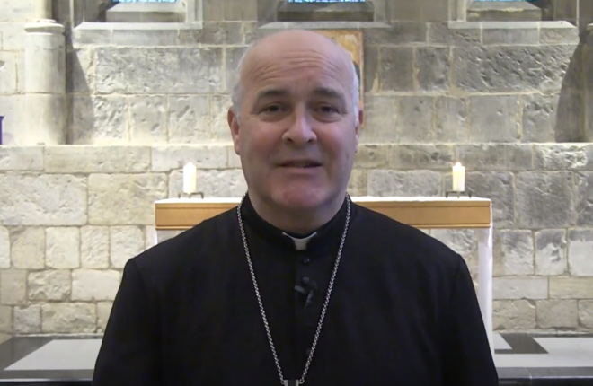 A still from the Archbishop of York reading the prayer video 