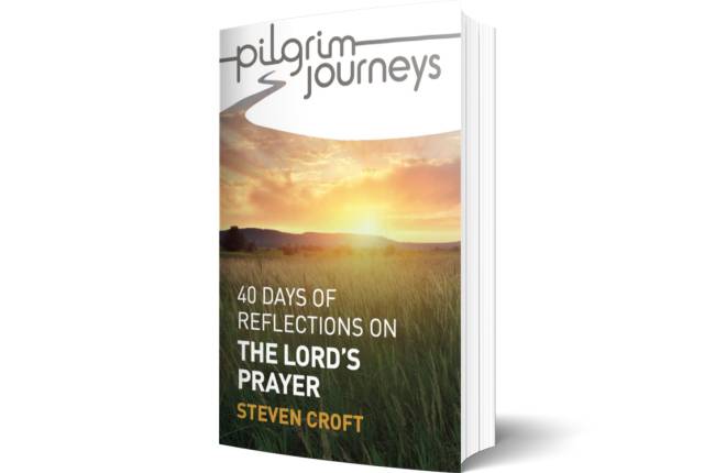 The Pilgrim Journeys The Lord's Prayer booklet mockup.