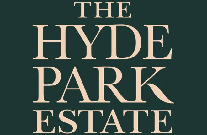 "The Hyde Park Estate" text on a dark green background.