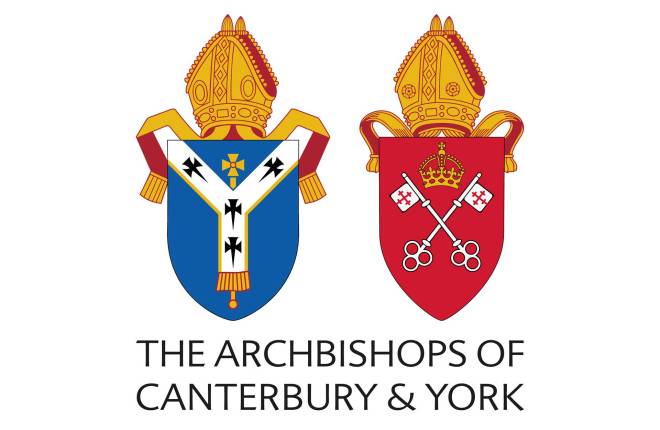 Combined logos of the Archbishops of Canterbury and York